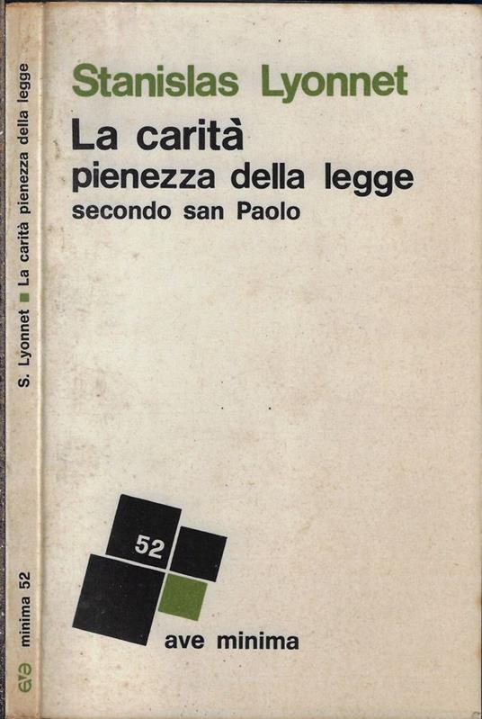 La carità pienezza della legge - Stanislas Lyonnet - copertina