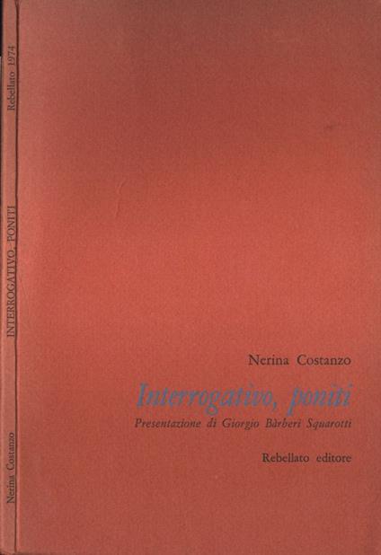 Interrogativo, poniti - copertina