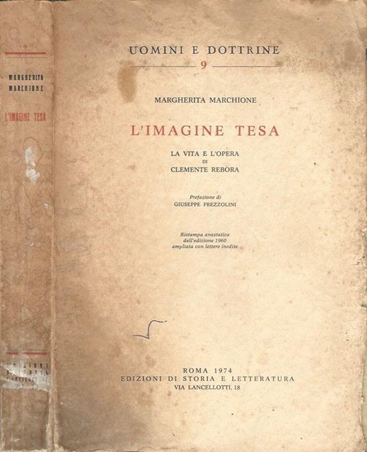 L' imagine tesa - Margherita Marchione - copertina