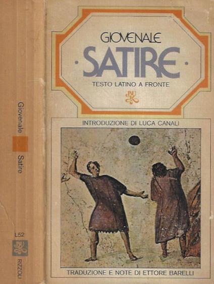 Satire - Decimo Giunio Giovenale - copertina