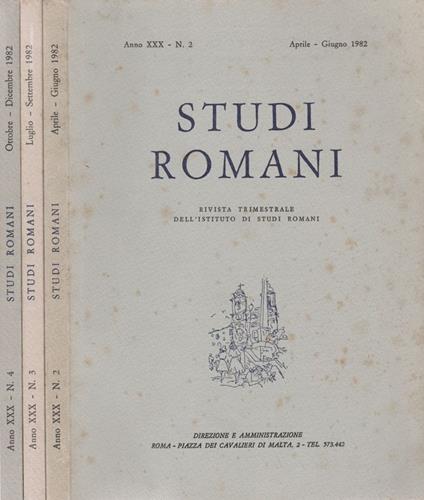 Studi Romani. Anno XXX - n.2 - n.3 - n.4 - copertina