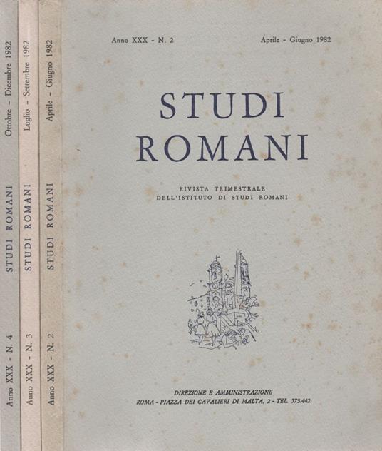 Studi Romani. Anno XXX - n.2 - n.3 - n.4 - copertina