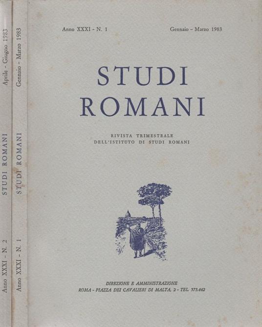 Studi Romani. Anno XXXI - n. 1 - n.2 - copertina