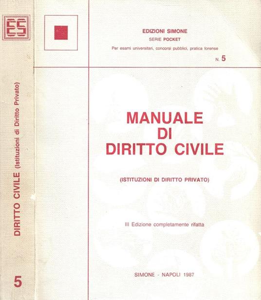 Manuale di diritto civile - copertina