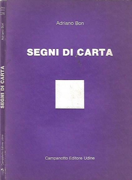 Segni di carta - Adriano Bon - copertina