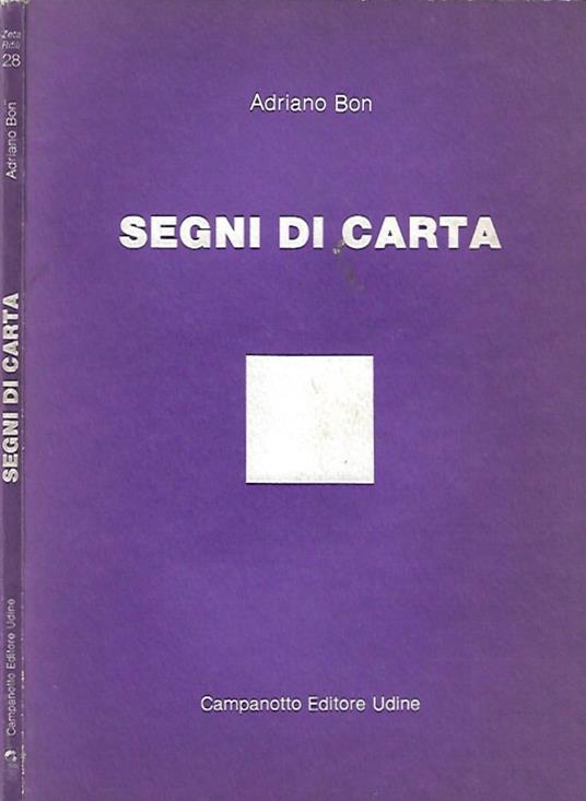 Segni di carta - Adriano Bon - copertina