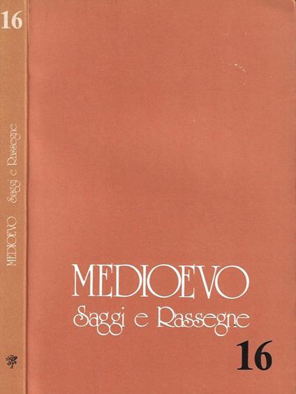 Medioevo. Saggi e rassegne n. 16 - copertina