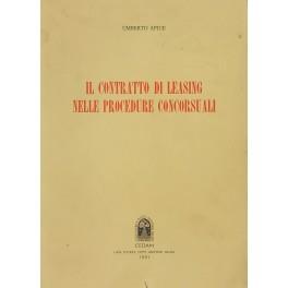 Il contratto di leasing nelle procedure concorsuali - Umberto Apice - copertina