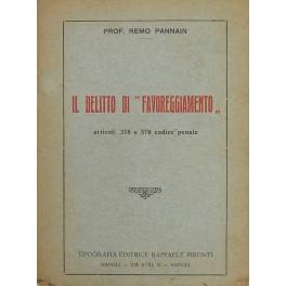 Il delitto di favoreggiamento articoli 378 e 379 codice penale - copertina