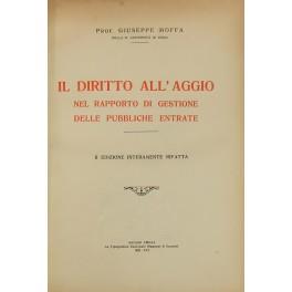 Il diritto all'aggio nel rapporto di gestione delle pubbliche entrate - Giuseppe Moffa - copertina