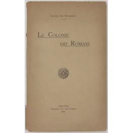 Le colonie dei Romani - Ettore De Ruggiero - copertina