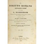 Il diritto romano privato e puro. Versione dal tedesco del Dott. Casimiro Bosio prescritta quale libro di testo incominciando dall'anno scolastico 1840-1841 nelle Università di Padova e di Pavia