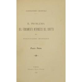 Il problema del fondamento intrinseco del diritto nel positivismo moderno. Parte prima - copertina