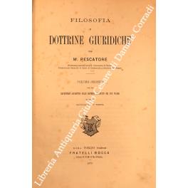 Filosofia e dottrine giuridiche. Con un repertorio alfabetico delle materie contenute compilato da G.S. Tempia - copertina