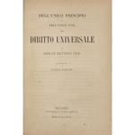 Dell'unico principio e dell'unico fine del diritto universale. Traduzione di Carlo Sarchi