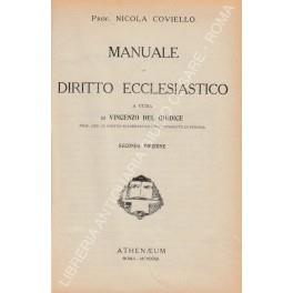 Manuale di diritto ecclesiastico. A cura di Vincenzo Del Giudice. Vol. I - Parte generale; Vol. II - Parte speciale - copertina