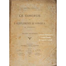 Le congrue ed i supplementi di congrua ai parroci. Studio giuridico - copertina