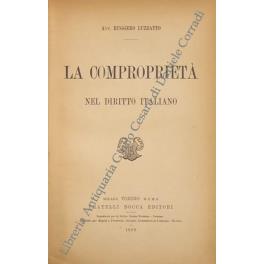 La comproprietà nel diritto italiano - copertina