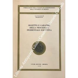 Oggetto e garanzie della procedura incidentale esecutiva - Vittorio Ariosi - copertina