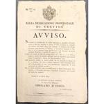 Avviso. R. Delegazione Provinciale di Treviso. Esperimento d'asta per appaltare i lavori di ritiro dell'Argine del fiume Piave