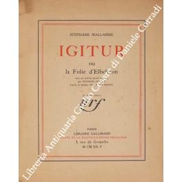 Igitur ou la Folie d'Elbehnon avec un portrait gravè sur bois par Georges Aubert d'après le tableau d'Edouard Menet - copertina