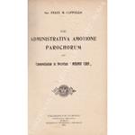 De administrativa amotione parochorum seu Commentarium in Decretum Maxima cura . UNITO A: De processu criminali ecclesiastico