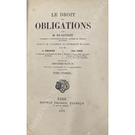 Le droit des obligations. Traduit de l'allemand par C. Gerardin et P. Jozon - copertina