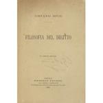 Filosofia del diritto. UNITO A: Positivismo e naturalismo. Prolusione al corso di filosofia del diritto per l'anno 1889-90 nell'Università di Napoli. Napoli ,1889, Stab.Tip. dell'Unione, pp. 24