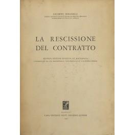 La rescissione del contratto - copertina
