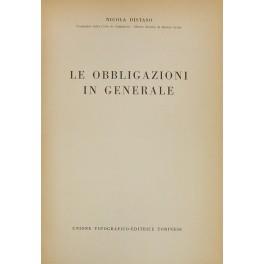 Le obbligazioni in generale - Nicola Distaso - copertina
