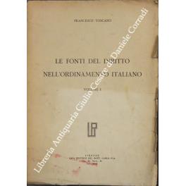 Le fonti del diritto nell'ordinamento italiano. Vol. I (unico pubblicato) - Francesco Toscano - copertina