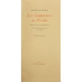 Les Confidences de Nicolas (Restif de la Bretone). Histoire littèraire d'une vie aux XVIII siècle. Preface de H. Clouard - Gérard de Nerval - copertina