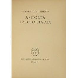Ascolta la ciociara - Libero De Libero - copertina