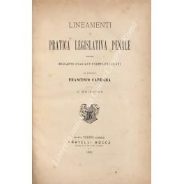 Lineamenti di pratica legislativa penale esposti mediante svariate esemplificazioni - Francesco Carrara - copertina