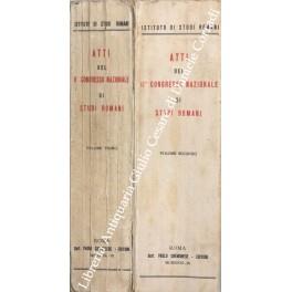 Atti del II congresso nazionale di studi romani - copertina