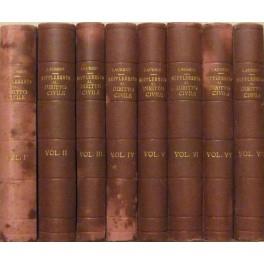 Supplemento ai principii di diritto civile francese. Per Raimondo Janssens, Paolo Leclercq, Giovanni Servais, Leone Siville. Unica traduzione italiana autorizzata curata dall'Avv. Arturo Vedani - copertina