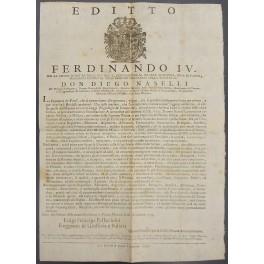 Editto Ferdinando IV. Divieto di acquisto oro contro il riciclaggio di oggetti rubati - copertina