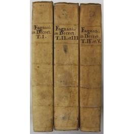 Prosperi Fagnani, Commentaria in primum (quintum) librum Decretalium cum Disceptatione de Grangiis, quae in aliis editionibus desiderabatur; ac ipso textu suis locis apte disposito - copertina