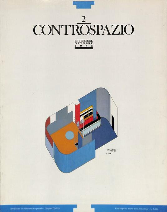 Controspazio. Rivista bimestrale di architettura e Urbanistica dell'Edis-Calabria. Nuova serie Anno XIX, n.2 settembre-ottobre 1988 - copertina