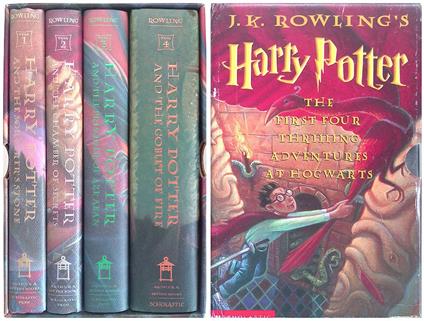 Harry Potter. The First Four Thrilling Adventures at Hogwarts. 4 VOLUMI - J. K. Rowling - copertina