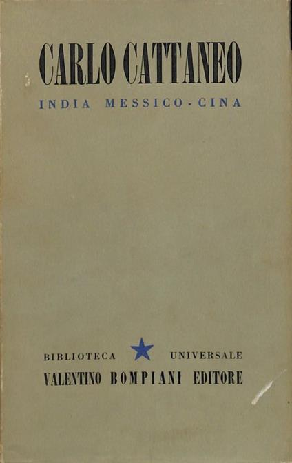 India Messico Cina - Carlo Cattaneo - copertina