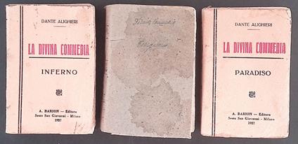 La Divina Commedia. Inferno - Purgatorio - Paradiso. TRE VOLUMI - Dante Alighieri - copertina