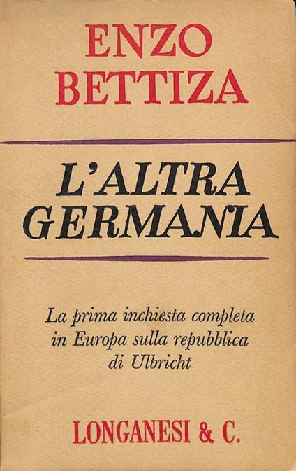 L' altra Germania - Enzo Bettiza - copertina