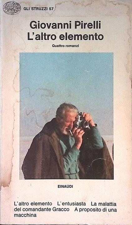 L' altro elemento - Giovanni Pirelli - copertina