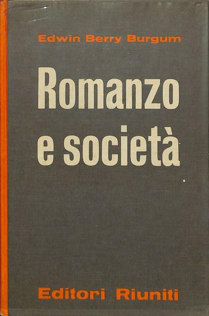 Romanzo e società - copertina