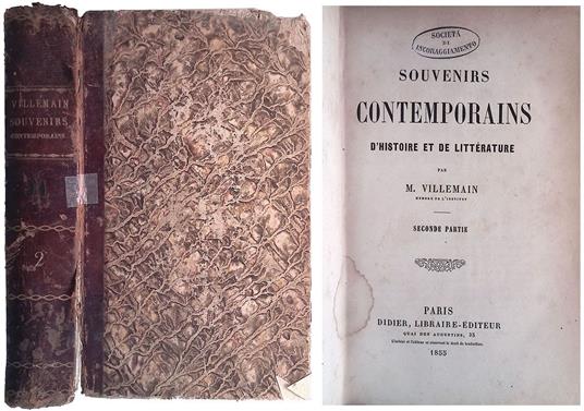 Souvenirs contemporains d'histoire et de littérature. Seconde partie - copertina