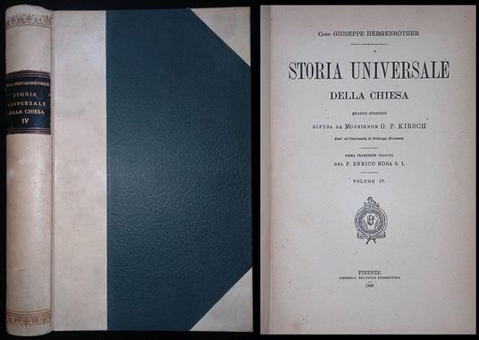 Storia Universale della Chiesa. Vol. IV - Giuseppe Hergenröther - copertina