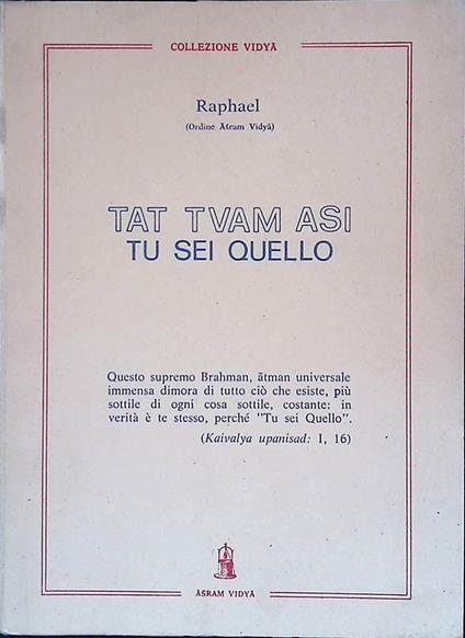 Tat Tvam Asi tu sei quello - Raphael - copertina