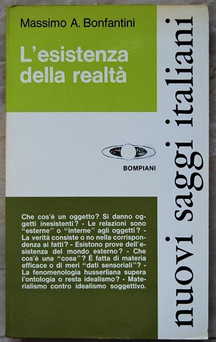 L' Esistenza Della Realtà - Massimo Bonfantini - copertina