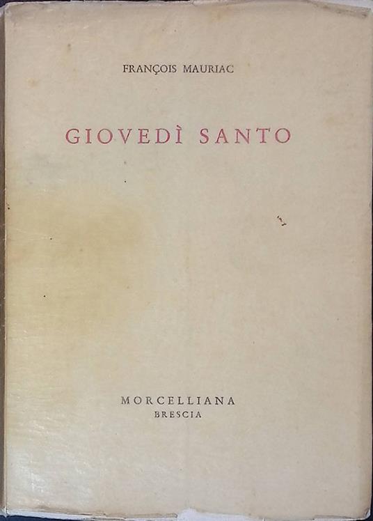 Giovedi Santo - François Mauriac - copertina